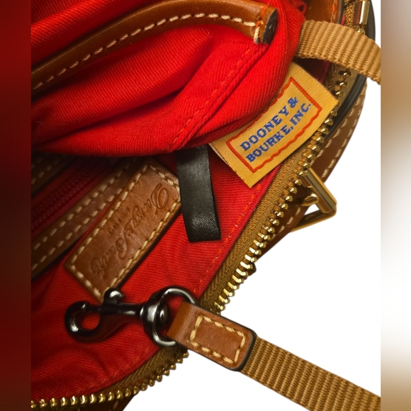 Dooney & Bourke Pebble Leather Letter Carrier Crossbody – Caramel - Picture 7 of 11